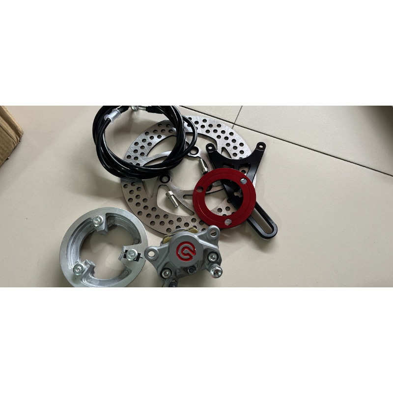 Combo độ phanh đĩa sau xe điện - tặng thêm long đèn