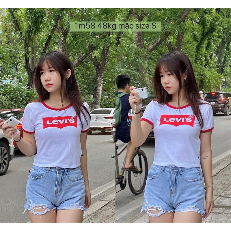Áo thun Le.vi’s croptop babytee