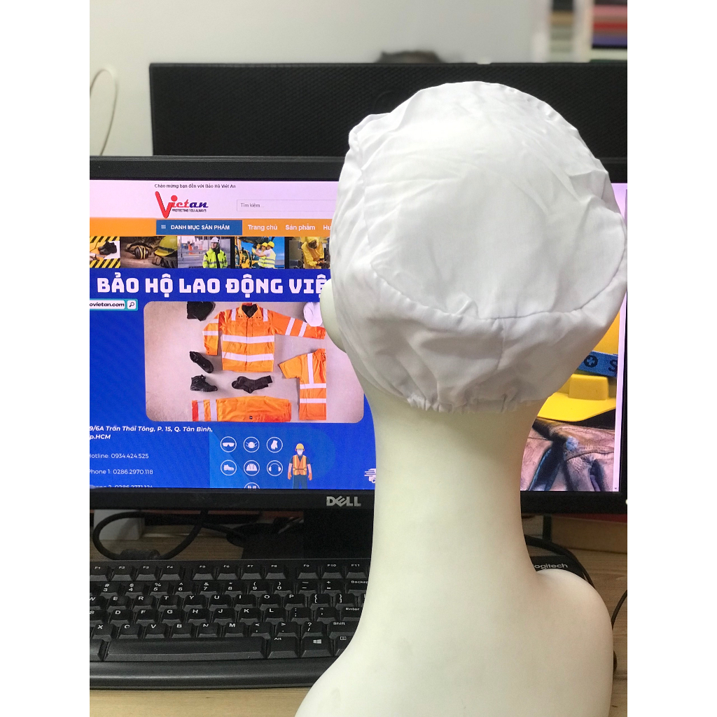 Nón vải blouse y tế màu trắng cho bác sĩ, y tá, điều dưỡng