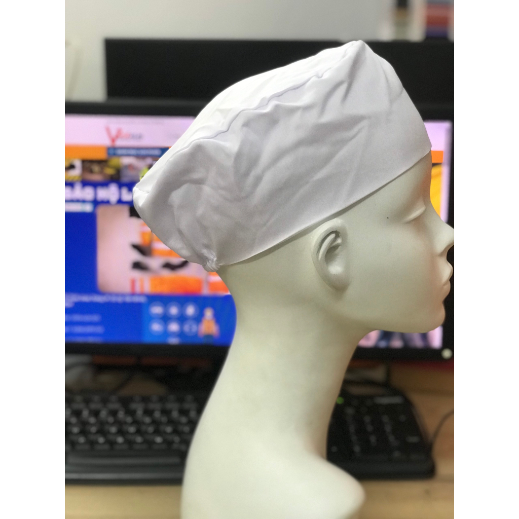 Nón vải blouse y tế màu trắng cho bác sĩ, y tá, điều dưỡng