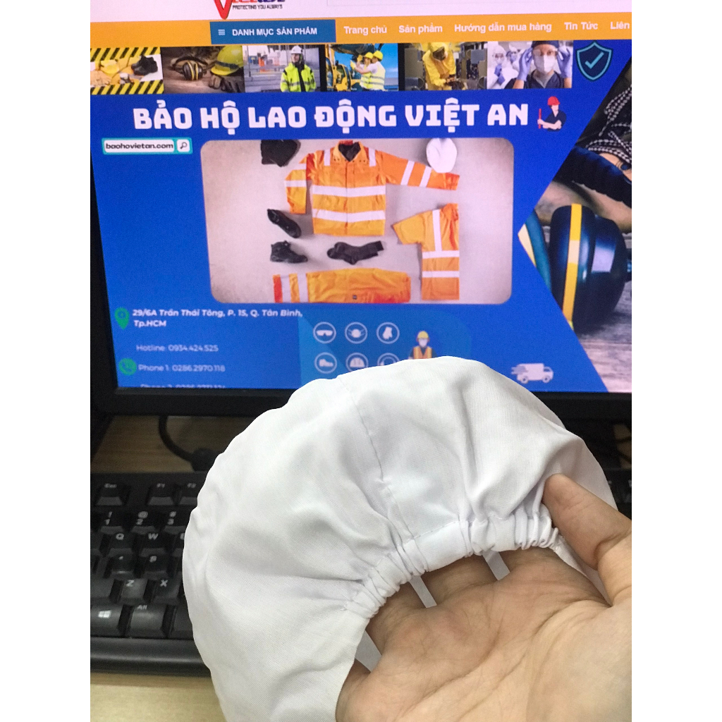 Nón vải blouse y tế màu trắng cho bác sĩ, y tá, điều dưỡng