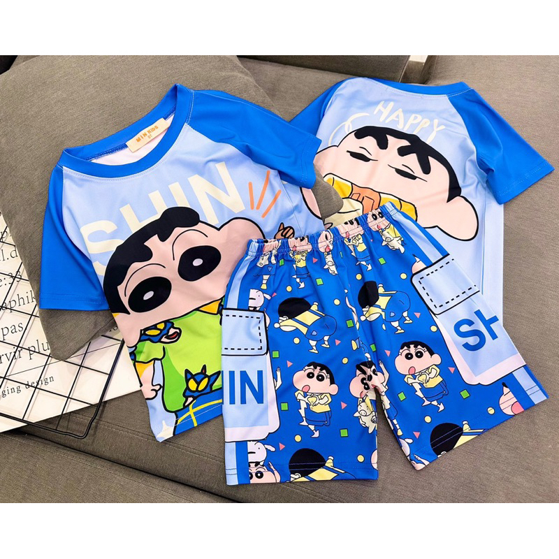 Bộ 3d thun lạnh bé trai cá tính- set ngắn tay bé trai