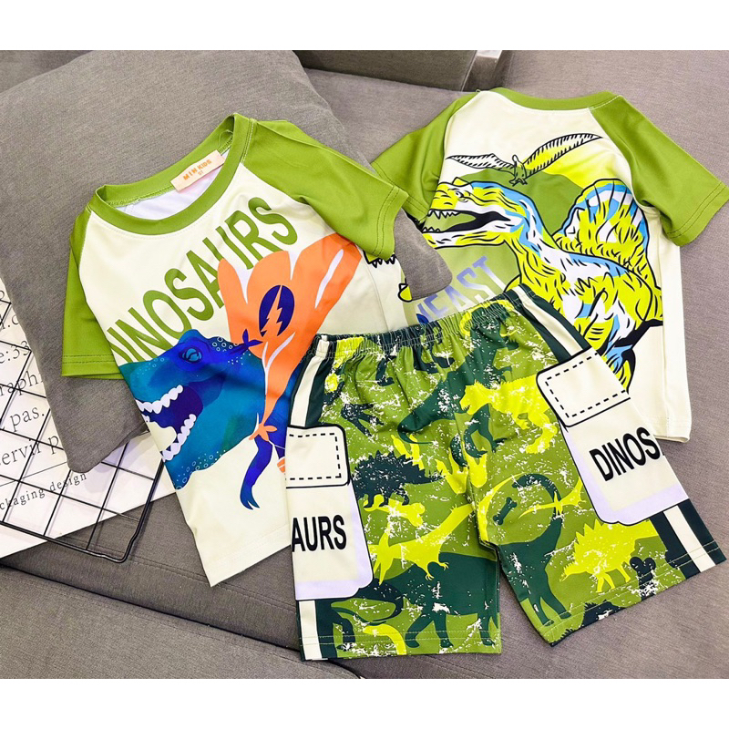 Bộ 3d thun lạnh bé trai cá tính- set ngắn tay bé trai