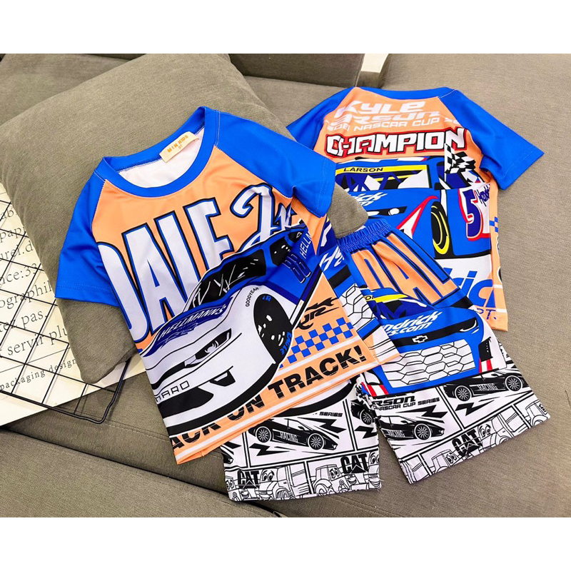 Bộ 3d thun lạnh bé trai cá tính- set ngắn tay bé trai