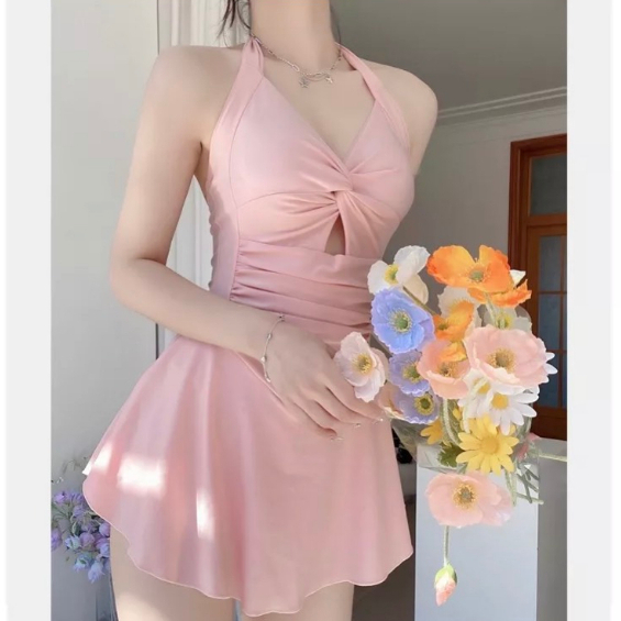 Bikini 1 Mảnh Dáng Váy Thể Thao Đồ Bơi Liền Thân Dạng váy 2 Dây Giấu Bụng Tôn Dáng VATIXA BKN132