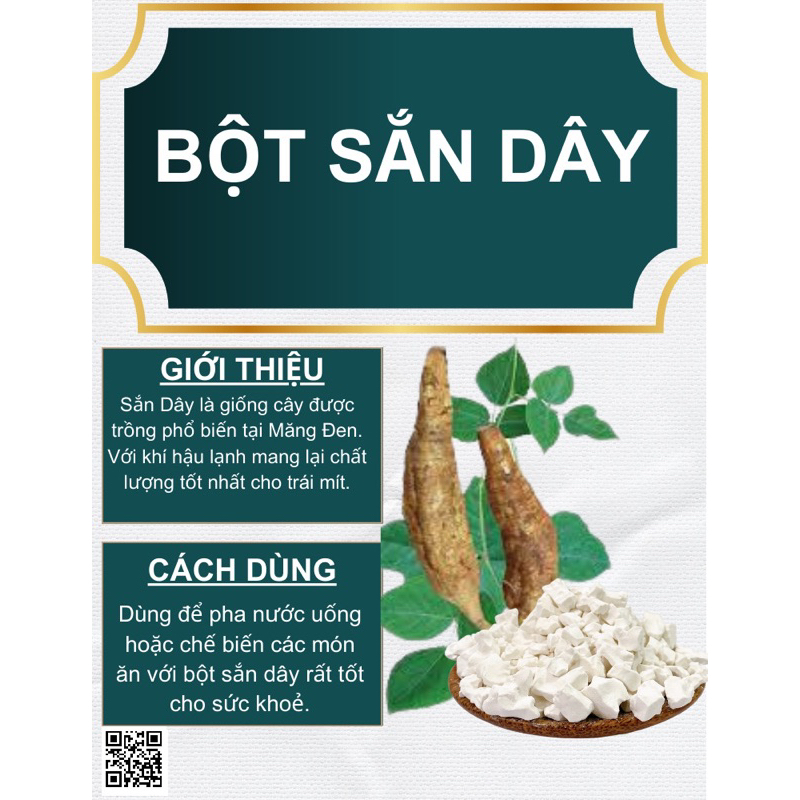 Bột Sắn Dây Nguyên Chất 250g Đặc Sản Măng Đen Kon Tum