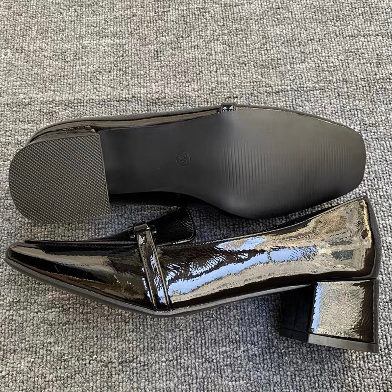 ORDER ❤️ Giày Moca xuất Âu gót vuông