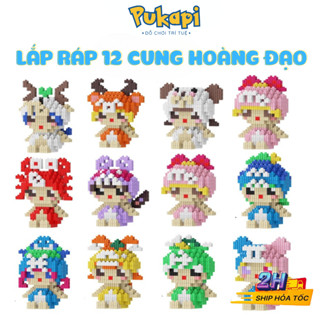 Mô Hình Lắp Ráp Mini 12 Cung Hoàng Đạo 3D Cute Cho Bé Đồ Chơi Xếp Hình - Đồ Chơi Cho Bé PUKAPI