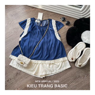 Set áo bò lụa phối ren cực xinh