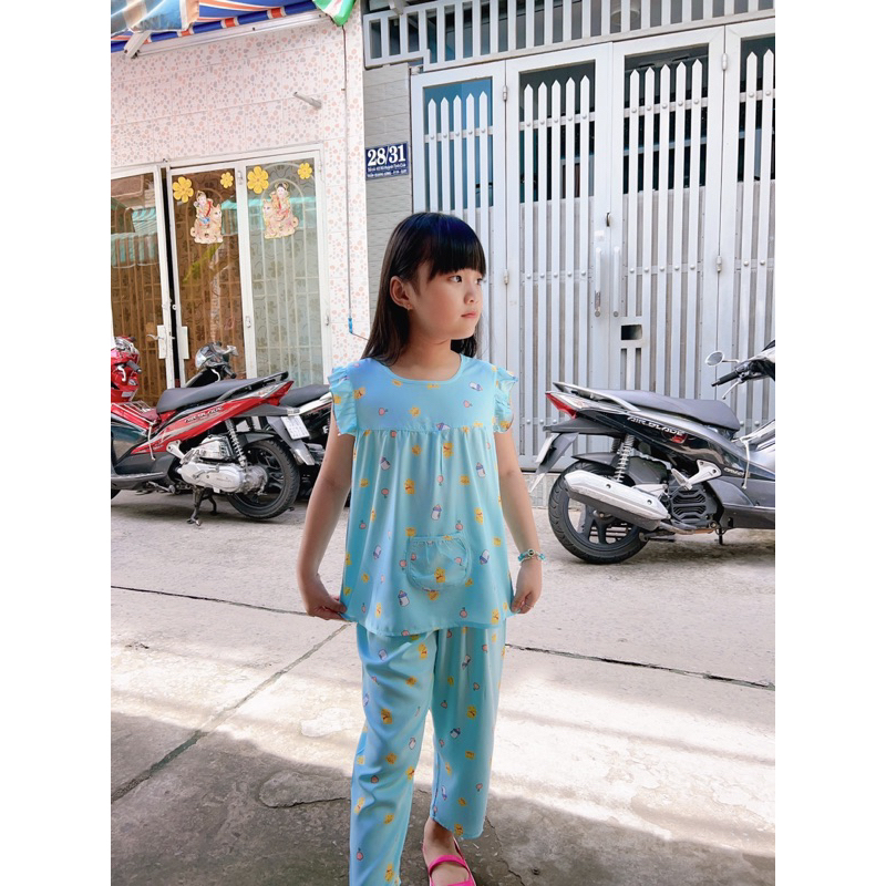 Đồ tone bé gái, bộ tole bé gái cánh tiên quần dài 10-30kg vải tole 2 da loại 1 - Pigbabystore