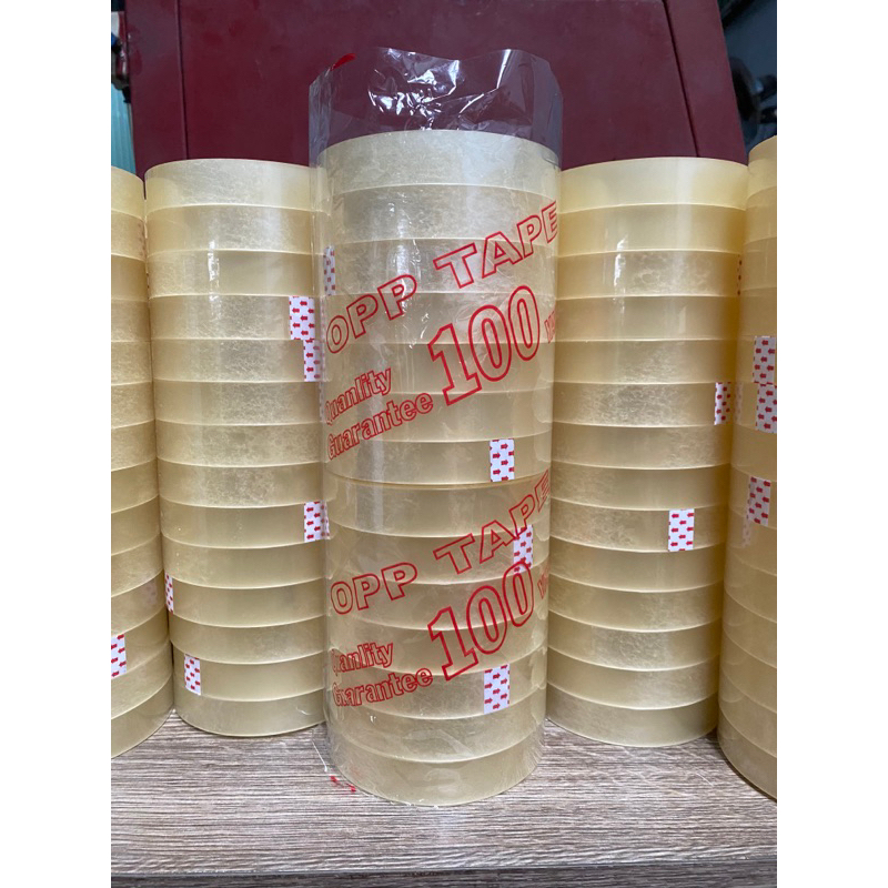 Băng keo trong 12mm,20mm,24mm- 100Y dùng dán quà độ dính cao.