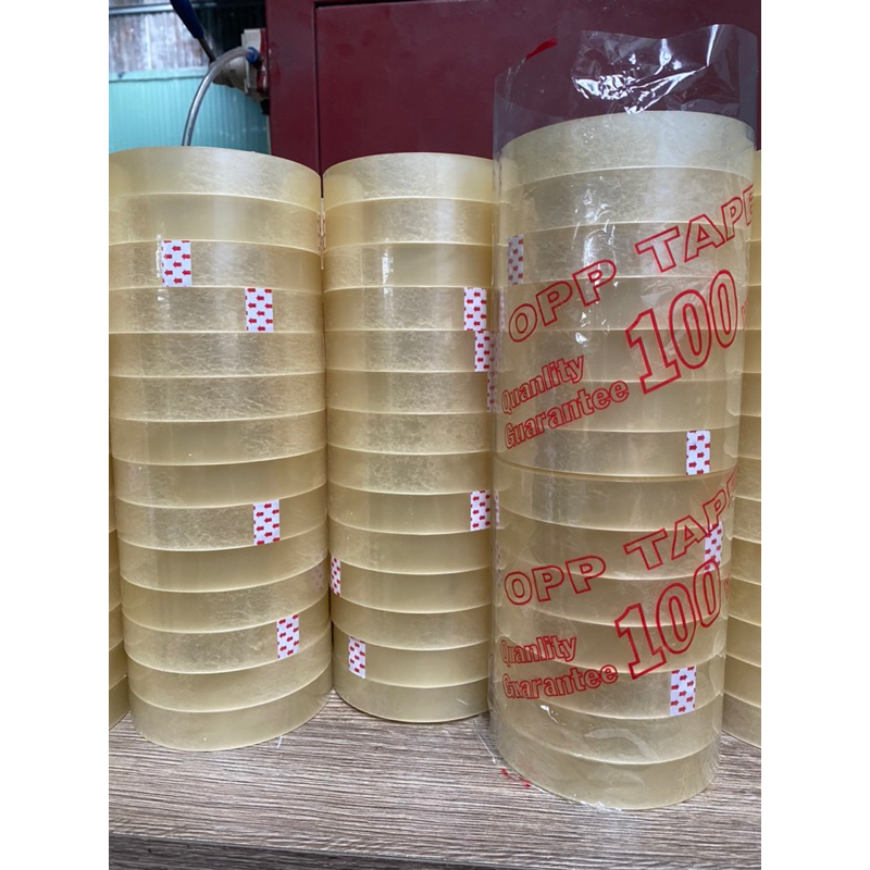 Băng keo trong 12mm,20mm,24mm- 100Y dùng dán quà độ dính cao.