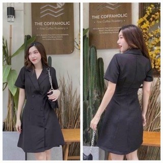 Đầm Vest Suông Bigsize Phối Nút Thanh Lịch