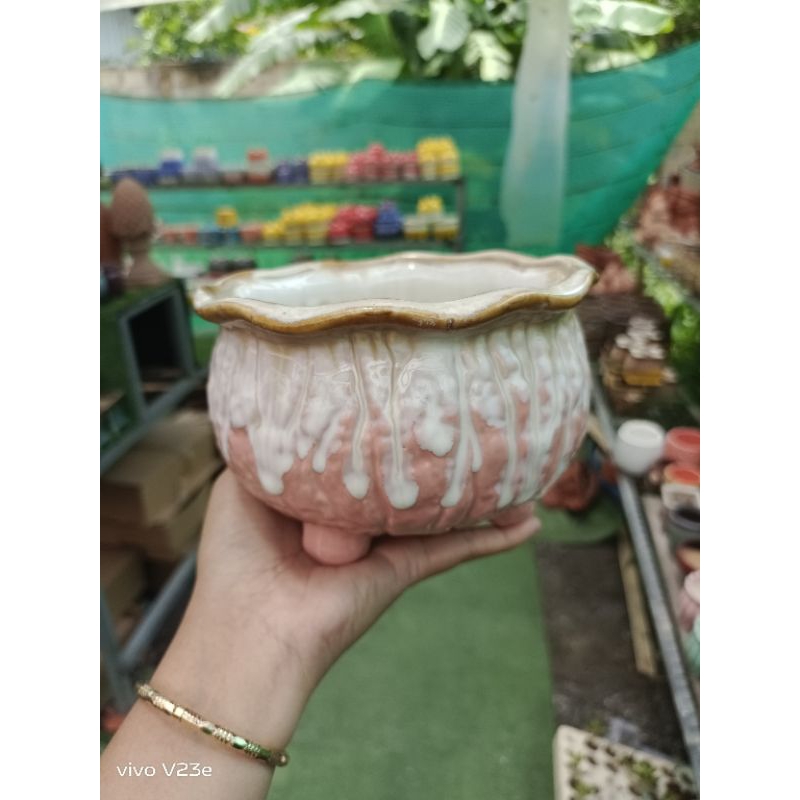 Chậu men chảy