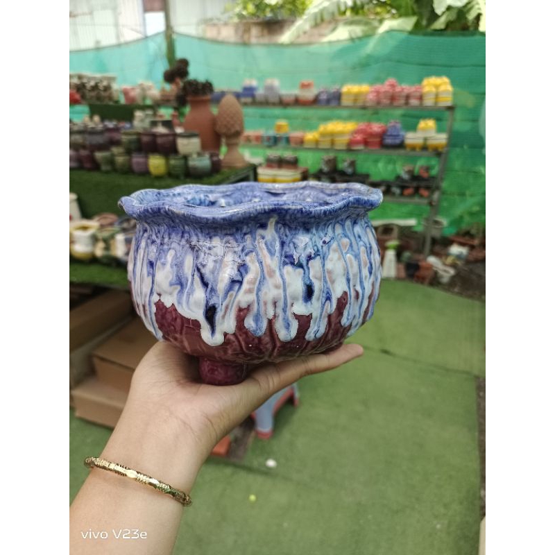 Chậu men chảy