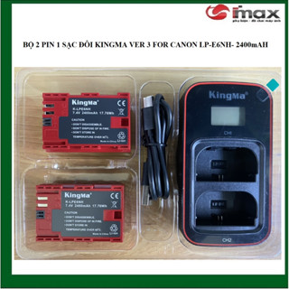 PIN SẠC ĐÔI KINGMA FOR CANON LP-E6NH DUNG LƯỢNG 2400mAh