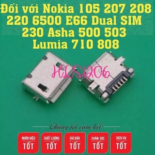 Chân sạc nokia 105 207 208 220 dual sim 230 asha 500 503 lumia 710 808