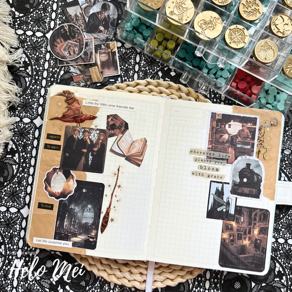 Bộ 16 mẫu hình dán Harry Potter trang trí sổ lưu niệm, journal
