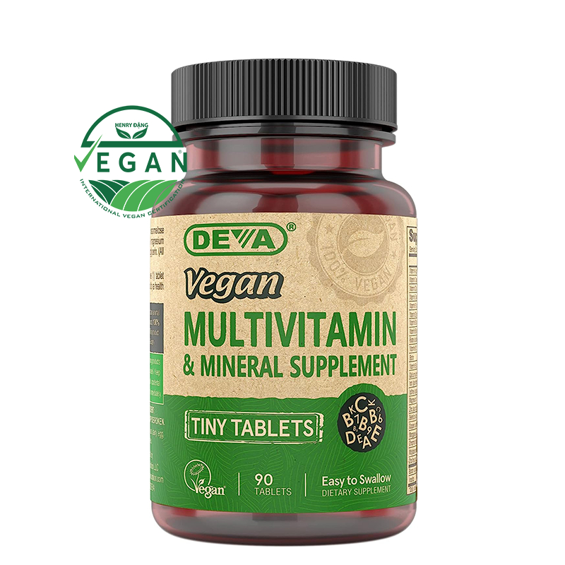 Deva Vegan Tiny Tablets Multivitamin &amp; Mineral Supplement - Bổ Sung Vitamin Tổng Hợp &amp; Khoáng Chất Thuần Chay