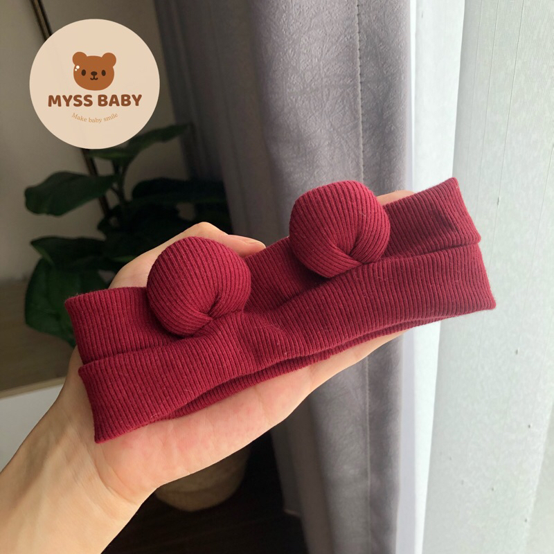 Turban cho bé tone đỏ MYSS BABY