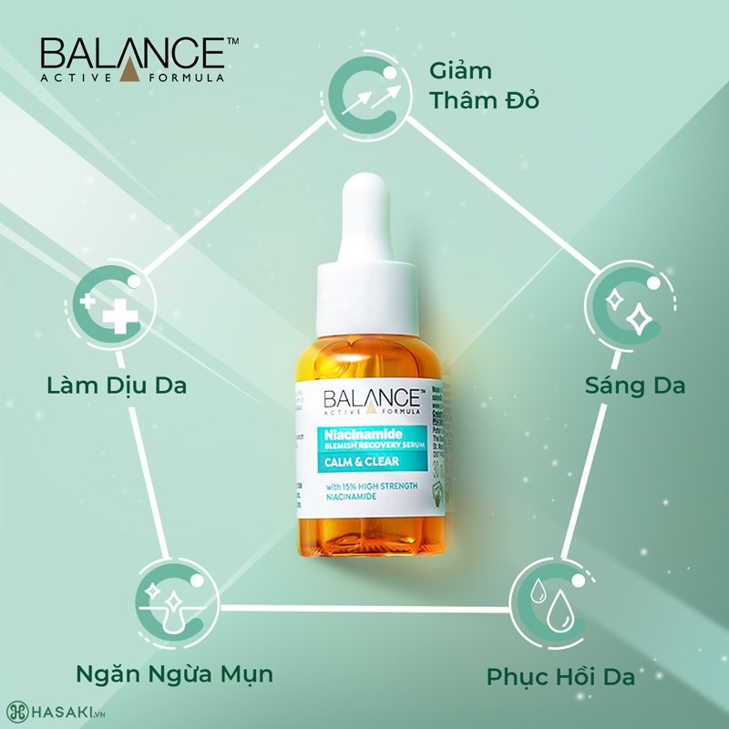 Serum Balance Active Formula Ngừa Mụn Mờ Thâm 30ml shop Hong1008 Niacinamide 15% Blemish Recovery Serum