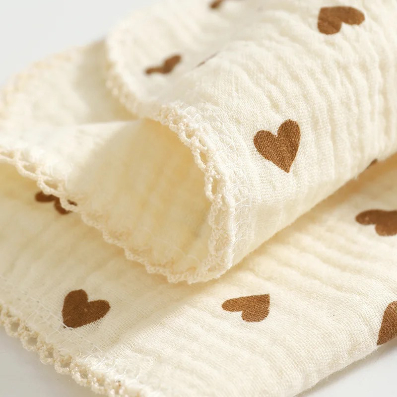 Khăn sữa khăn mùng tre muslin 2 trong 1 mềm mịn 25*25 cm