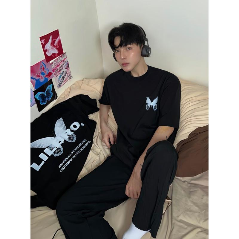 Áo thun BUTTERFLY by Littlebrother form rộng unisex nam nữ