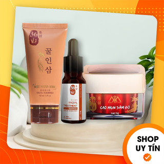 [Chính hãng] Combo Sữa Rửa Mặt 36 Vị + Serum Cốt Huyết Thanh + Cao Mụn Sâm Đỏ 36 Vị MeeA Organic
