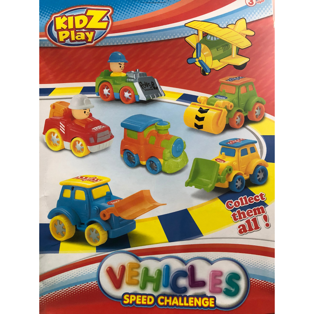 Set 6 đồ chơi xe hơi xe tải xe lửa cho các bé từ 3 tuổi