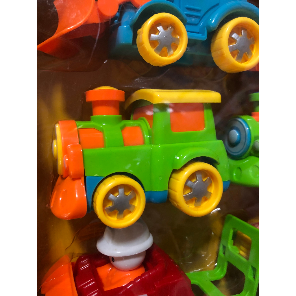 Set 6 đồ chơi xe hơi xe tải xe lửa cho các bé từ 3 tuổi