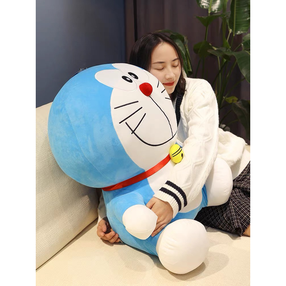 Gấu bông Doraemon và Helokitty to DRM 70 cm + KT 56 cm hình thú mềm mịn siêu dễ thương cho bé  .