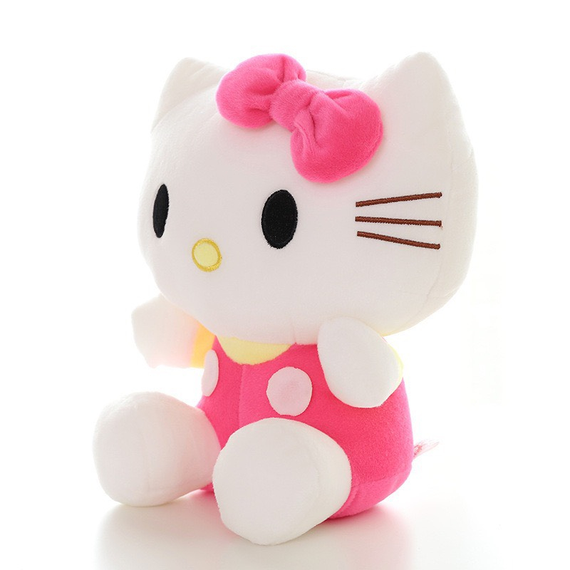 Gấu bông mèo Kitty loại to 56 cm thiên thần cao cấp Memon màu hồng  trắng