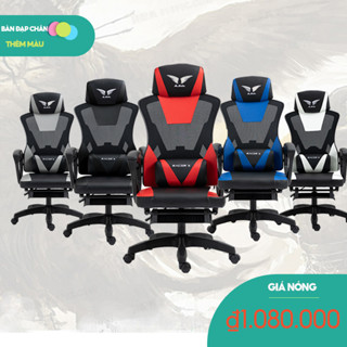 Ghế gaming công thái học bọc nệm mềm Thích hợp làm việc chơi game Lưng ghế có thể ngả 145°