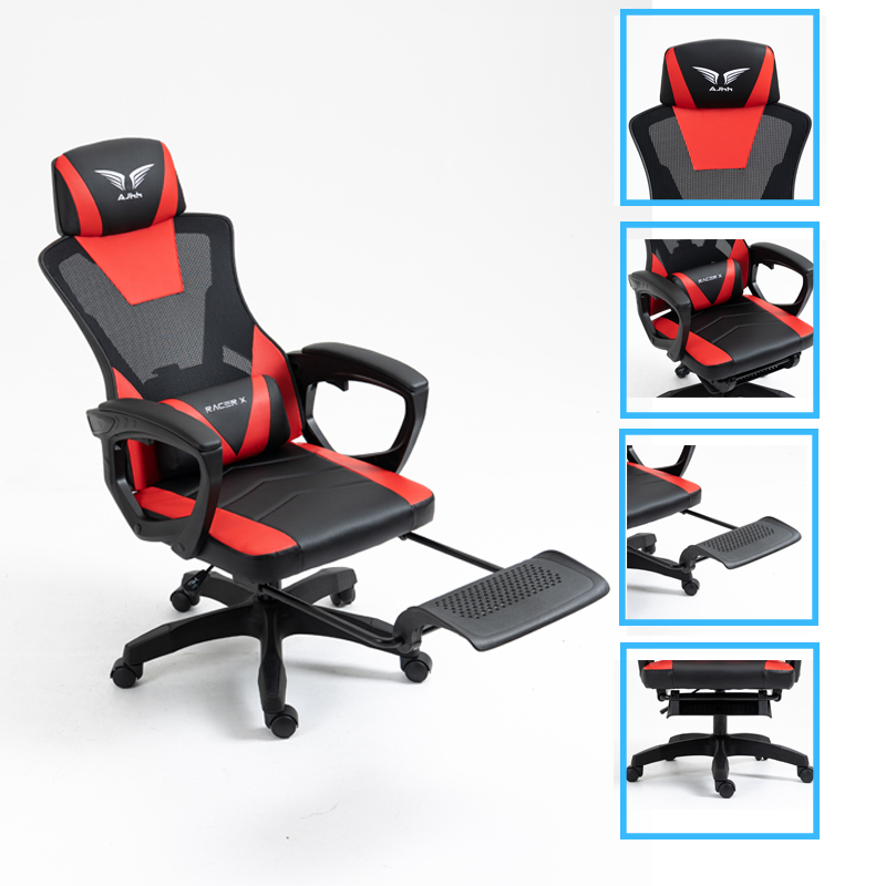 Ghế gaming công thái học bọc nệm mềm Thích hợp làm việc chơi game, Lưng ghế có thể ngả 145°