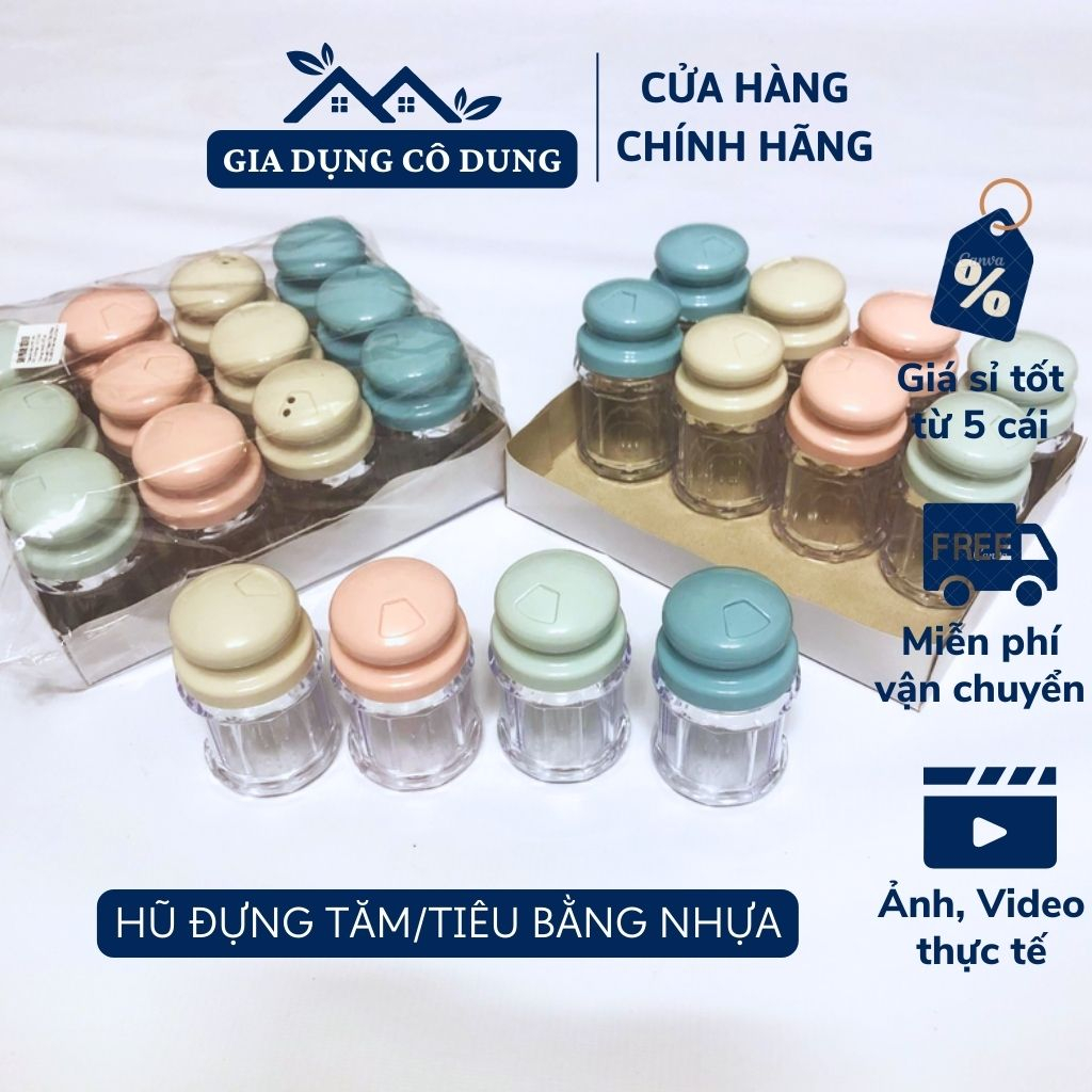 Hũ Đựng Tăm, Tiêu Bằng Nhựa