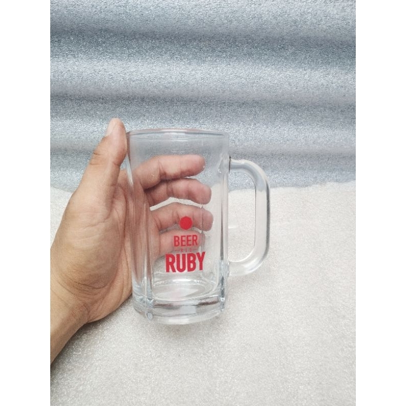 (HCM) Ly thủy tinh uống bia lớn 365ml ( k.mãi bia Ruby)