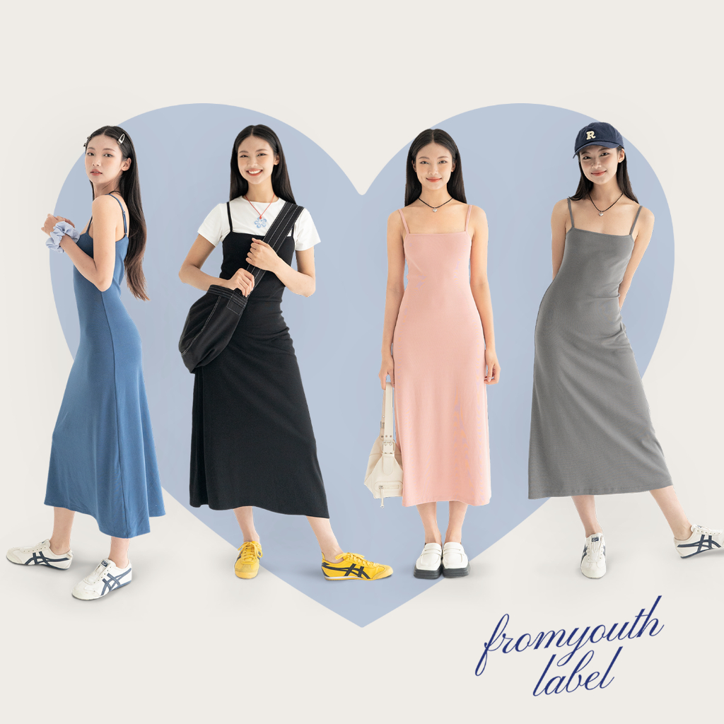 Váy hai dây tăm hàn dáng dài NAKEDbyV - Strappy Dress