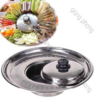 Nồi lẩu sống inox lẩu vành lẩu nón lẩu nhúng hải sản nhiều size - gpkw