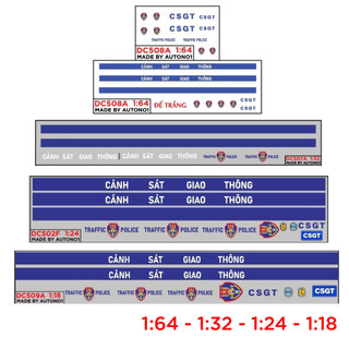 Decal nước trang trí CS dán mọi nền màu cho ô tô tỉ lệ 1:24 - 1:64 - 1:32 - 1:18