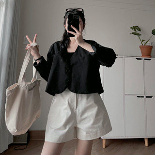 Áo khoác croptop nữ chất vải kaki ROYI 10537 - Jemcloset