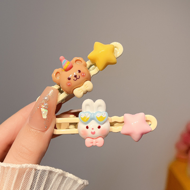 Miumiua🔮Kẹp Tóc Hình Ngôi Sao / Trái Tim / Phấn Má Hồng mini Dễ Thương Màu Lựa Chọn Phong Cách Nhật Bản