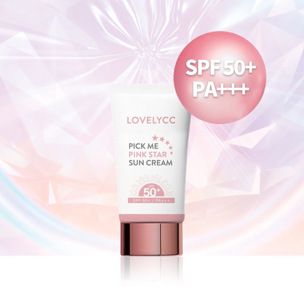 Combo Dưỡng Trắng Da Chống Nắng Lovelycc Pink Tone Up Ampoule SPF 50+++ 30ml