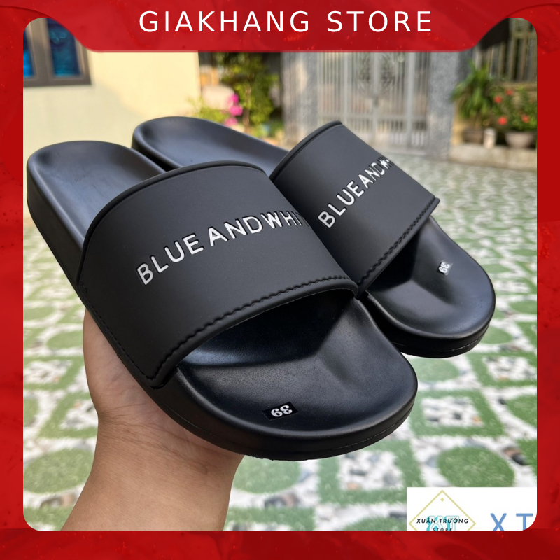 Dép nam quai ngang Blue And White cực chất. Hàng sẵn kho từ 38-43