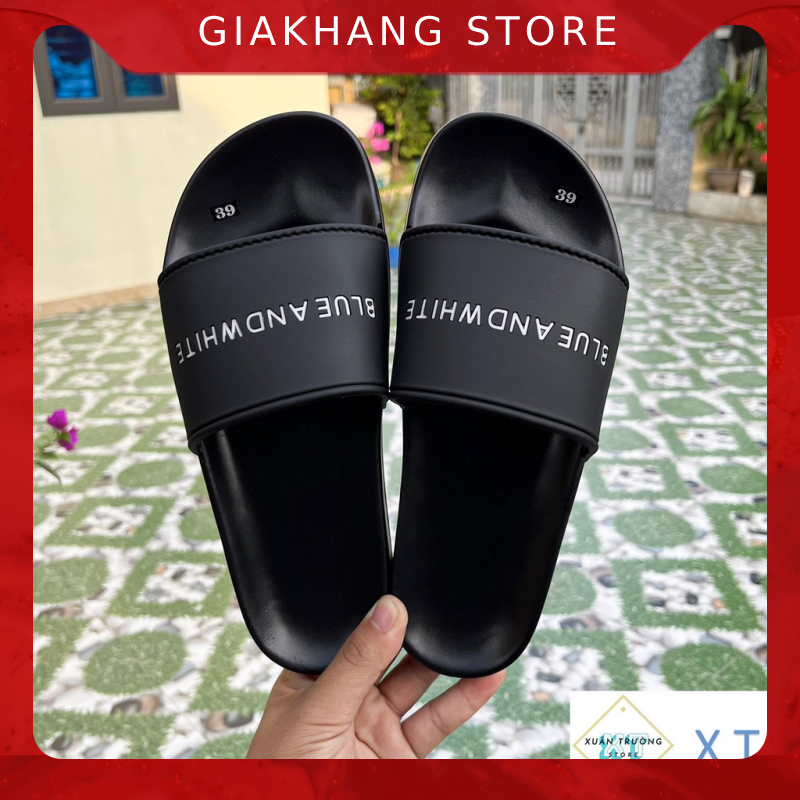 Dép nam quai ngang Blue And White cực chất. Hàng sẵn kho từ 38-43