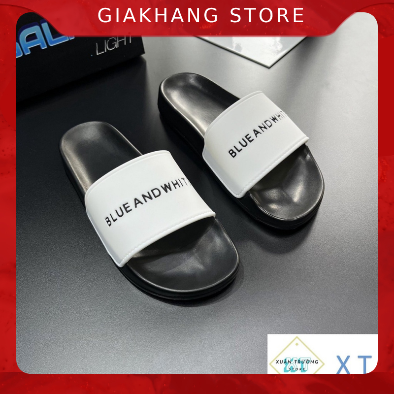 Dép nam quai ngang Blue And White cực chất. Hàng sẵn kho từ 38-43