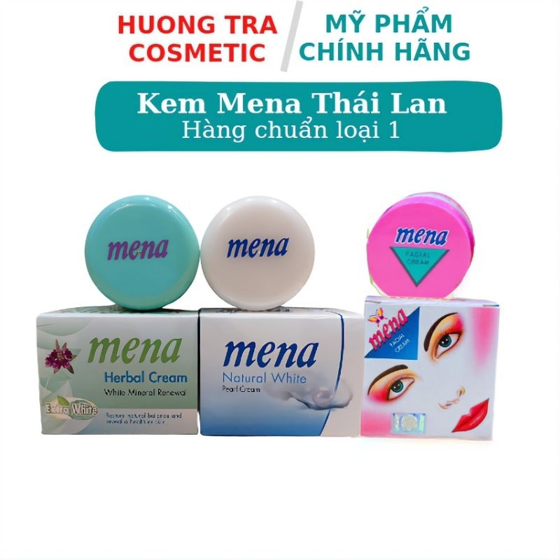 Kem Dưỡng Trắng Da Mena Xanh Thái Lan Chuẩn Xịn, Kem Mena Xanh Lá, Kem Mena Hồng