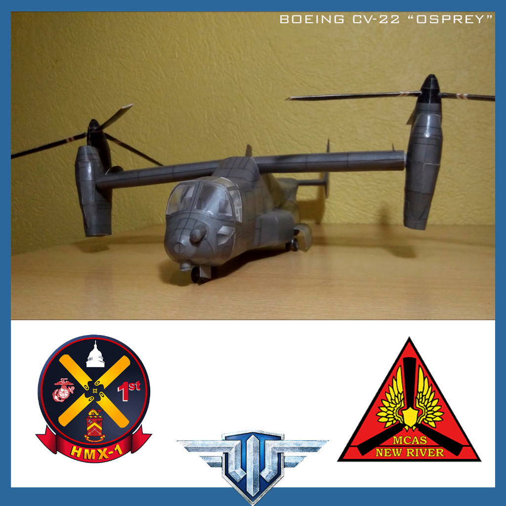 Mô hình giấy máy bay không quân Hoa Kỳ Boeing CV-22 Osprey