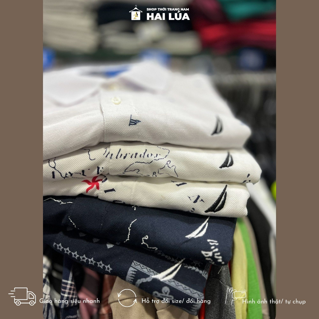 Áo polo nam xuất dư nautica có size từ 60kg-85kg