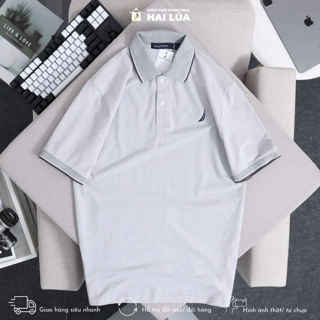 Áo polo nam xuất dư nautica có size từ 60kg-85kg