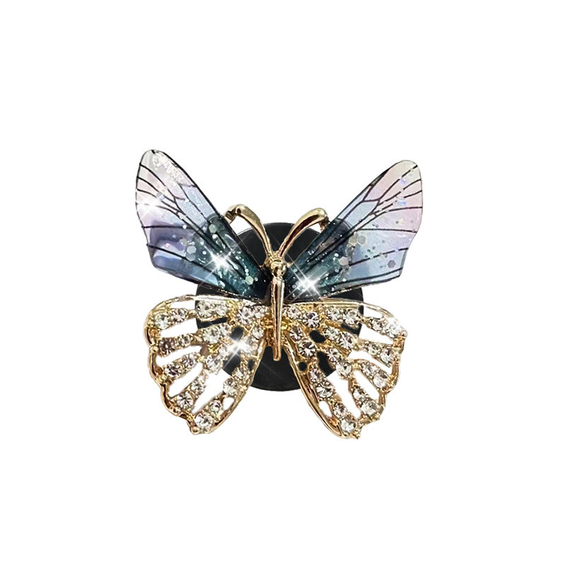 Sáp thơm kẹp cửa gió trang trí ô tô hình cánh bướm lấp lánh